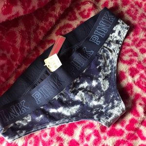 Brand New PINK Velvet Thong